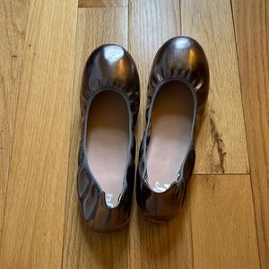 New Pewter Metallic Ballet Flats